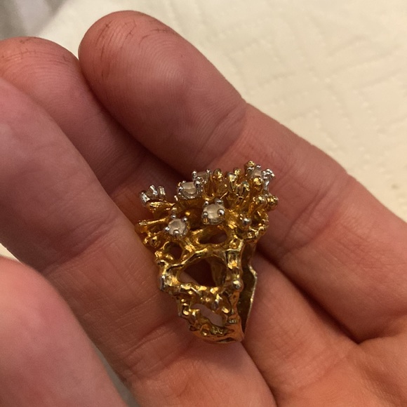 Antique unique gold plated ring - Picture 4 of 5